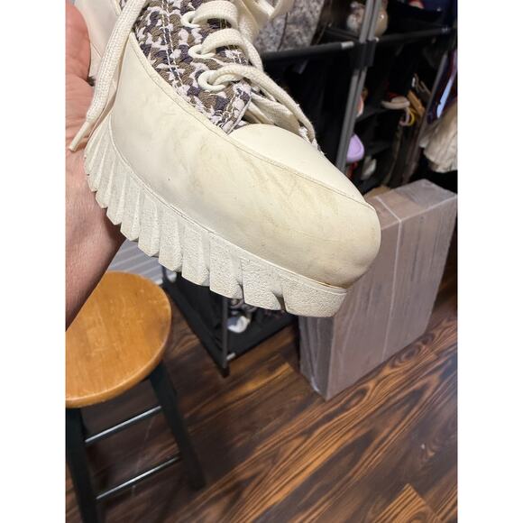 Converse Chuck Taylor All Star Lugged 2.0 Jacquard High Sand Dune Tennis Shoes - Picture 3 of 10